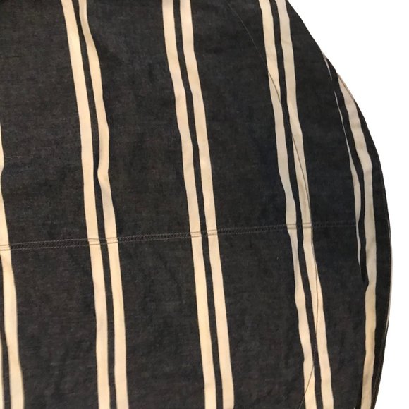 The Limited Denim Blue White Stripe off shoulder 3/4 sleeve Womens top sz small - Picture 5 of 11